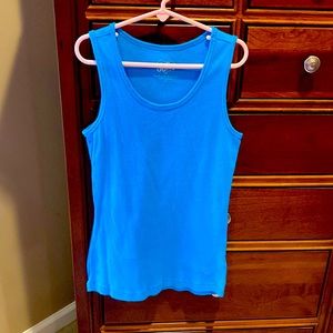 Justice girls sleeveless tanktop, size 14, blue, great for summer, 95% cotton